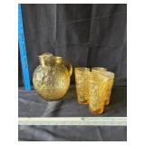 Anchor Hocking Pitcher w/ 5 Glass Tumblers