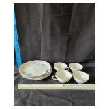 MCM Stafford Snack Plate Set w/ Tea Cups