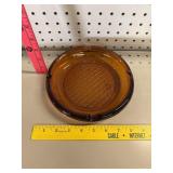 MCM Amber Glass Ashtray