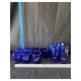 Cobalt Blue Glassware- Tumblers/Drinking Glasses