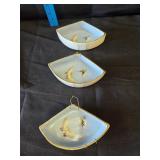 (3) NipponCeramic Dishes w/ wall Hangers