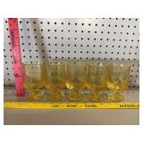 MCM Franciscan Yellow Corn Silk Juice Glasses (5)