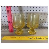MCM Franciscan Yellow Corn Silk Glasses (2)