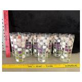 Retro Anchor Hocking Mosaic Design Tumblers