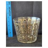 Vintage Georges Briard Ice Bucket 22k Scroll Side