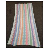 Handmade Crocheted Blanket 102'x49'