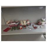 Christmas Decor- Candle, Table Cloth, Ornaments