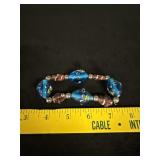 Vtg Murano Style Glass Beaded Bracelet