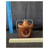 Vintage Brown Glazed Stoneware Crock