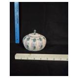 Antique Porcelain Pumpkin Shaped Ginger Jar