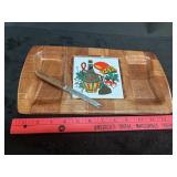 VTG Woven Wood Cheese Board Tray