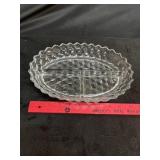 Fostoria American 3-Part Divider Relish Dish