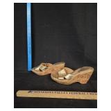 VTG Born Sandals Size 7 Platform Cork Heel