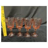 (4) Fostoria Virginia Pink Goblets