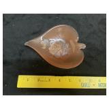 VTG Heart-Shaped Carnival Glass Candy Dish