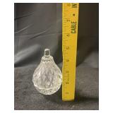VTG Pear Shaped Clear Diamond Glass Trinket Box