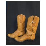 VTG Custom Men's Mustard Full Quill Ostrich Boots
