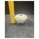 VTG Hand-Painted Footed Porcelain Hair Receiver
