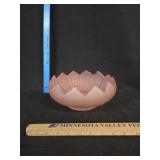 Westmoreland Glass Frosted Pink Lotus