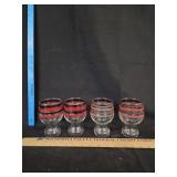 (4) Pfaltzgraff Mystic Pattern Iced Tea Goblets