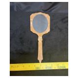 VTV Yellow Cellulaid Art Deco Vanity Hand Mirror