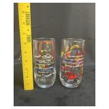 (2) VTG Pepsi Cola Christmas Glasses
