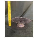 VTG Amethyst Glass Cake Stand
