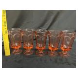(5) Fostoria Virginia Pink Iced Tea Goblets