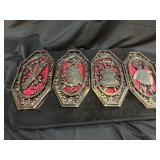(4) VTG Homco ï¿½Coat of Armsï¿½ Wall Plaques