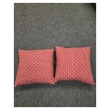 (2) Square Decorative Pillows 15'x15'