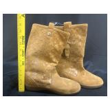 Coach Tulip Signature Embossed Suede Boots