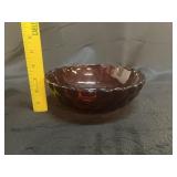 VTG Anchor Hocking Royal Ruby Bubble Glass Bowl