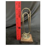 VTG Brass Paper Clip Letter Holder