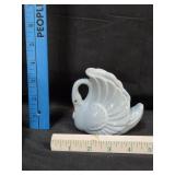 MCM Blue Art Pottery Small Swan Vase