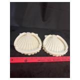 (2) VTG Homco Sea Shell Towel Rings