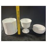 VTG White Milk Glass 'Colony Harvest' Goblet,