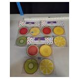 (3) 8pk. Fruit Design Coasters