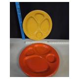 (5) 12' Divided Plastic Plates