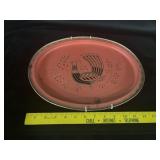 VTG Maxey Fabcraft Peacock Metal Serving Tray