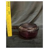 VTG Corning Visions Cranberry Pyrex Bowl