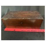 Antique Red Gauntlet Wooden Cigar Box