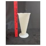 VTG Anchor Hocking Hobnail Milk Glass Trumpet
