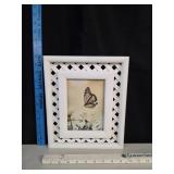 White Lattice Border Style Picture Frame