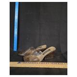 1960s J. Renee Leopard Wedge Heels Size 6.5