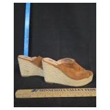SoMe Open Toe Wedge Slides Size 7