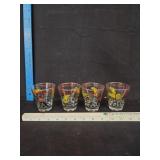 (4) Libbey 1950s Circus Glasses