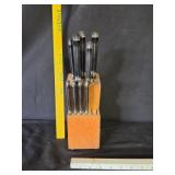 Wooden Knife Blocks with 9 Knives