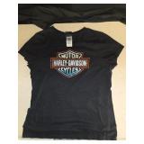 Black Women's Harley Davidson Tee Size XL