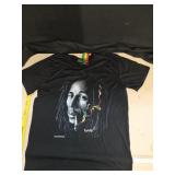 Black Bob Marley 'Kaya Man' Graphic T-Shirt