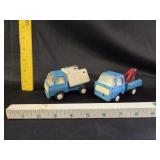 (2) VTG Pressed Steel Blue Truck Toys